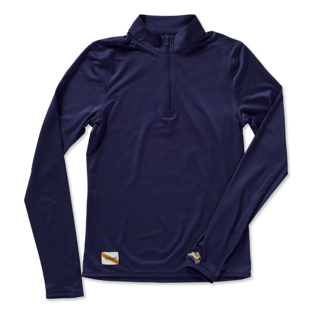 Tracksmith Women’s Twilight Quarter Zip - Small (Navy)